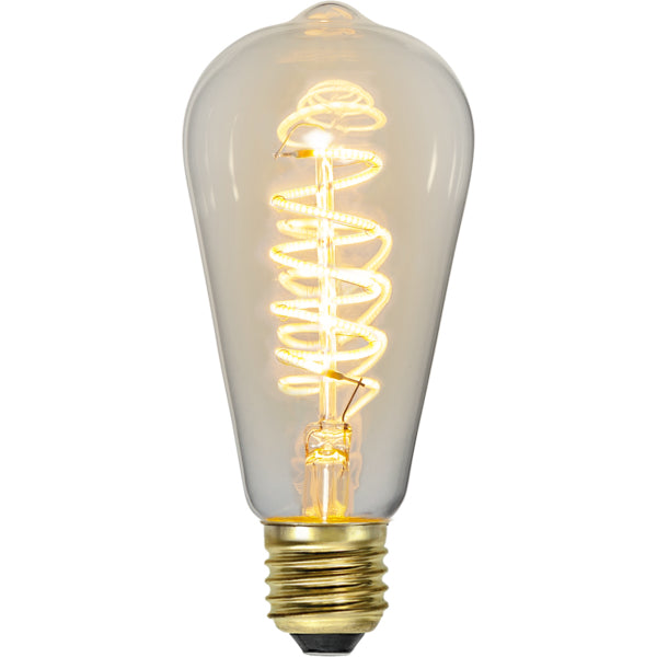 Star Trading Leuchtmittel E27 ST64 – Warmweiss 2100 K, 270 lm, 4 W – IP44 – 1 Stk. – Transparent