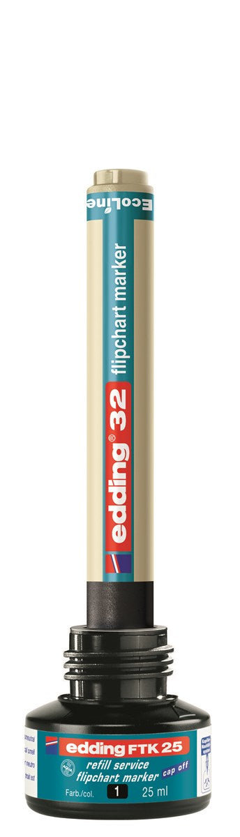 Edding FTK25 Whiteboard-Marker Nachfülltinte – Blau, 25 ml, für edding e-380, e-383, EcoLine e-31 und andere
