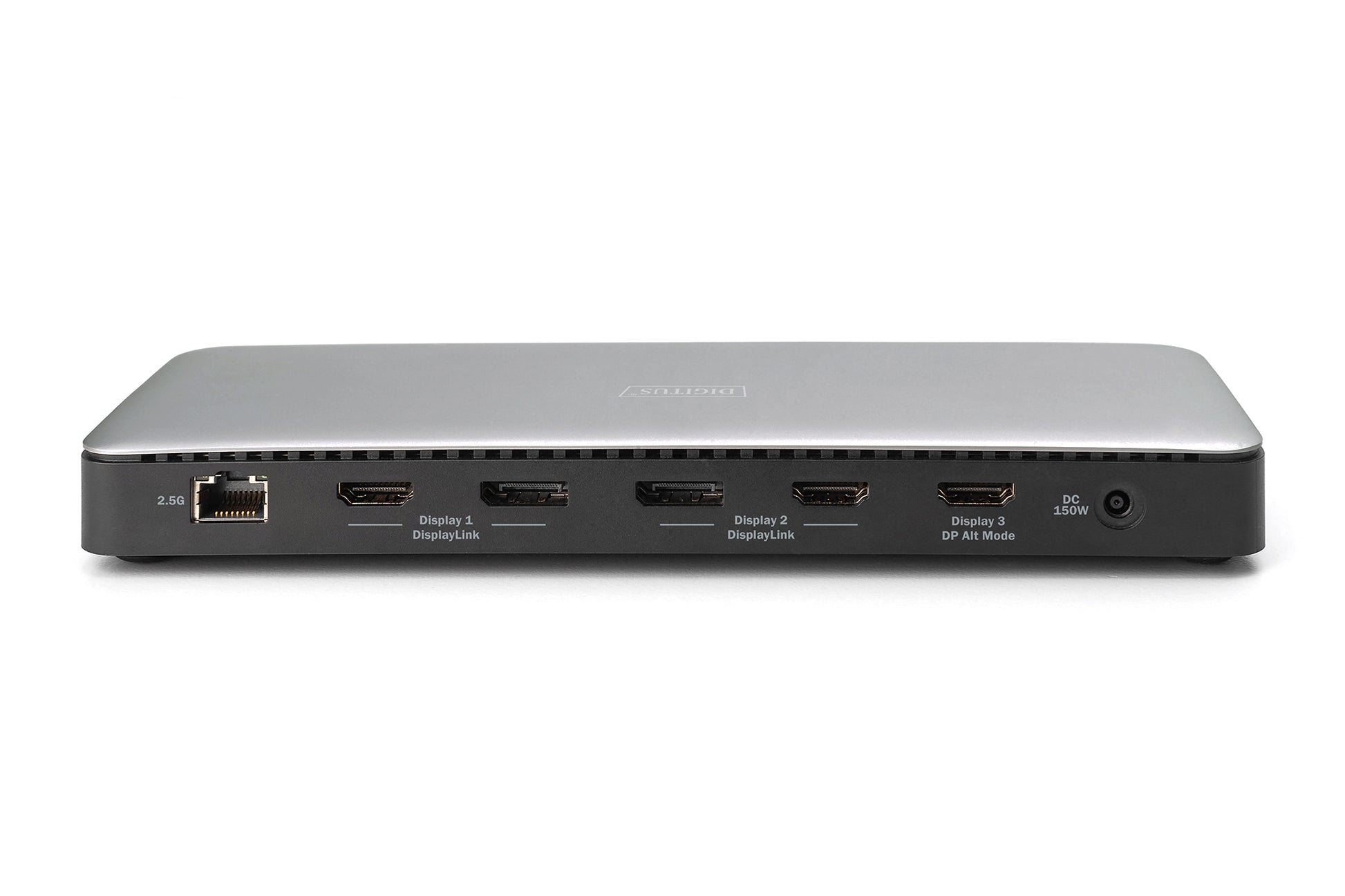 Digitus Dockingstation – USB-C, 2× DP, 3× HDMI, 4× USB-A, GbE, 3,5 mm Audio, für Windows/Mac/ChromeOS