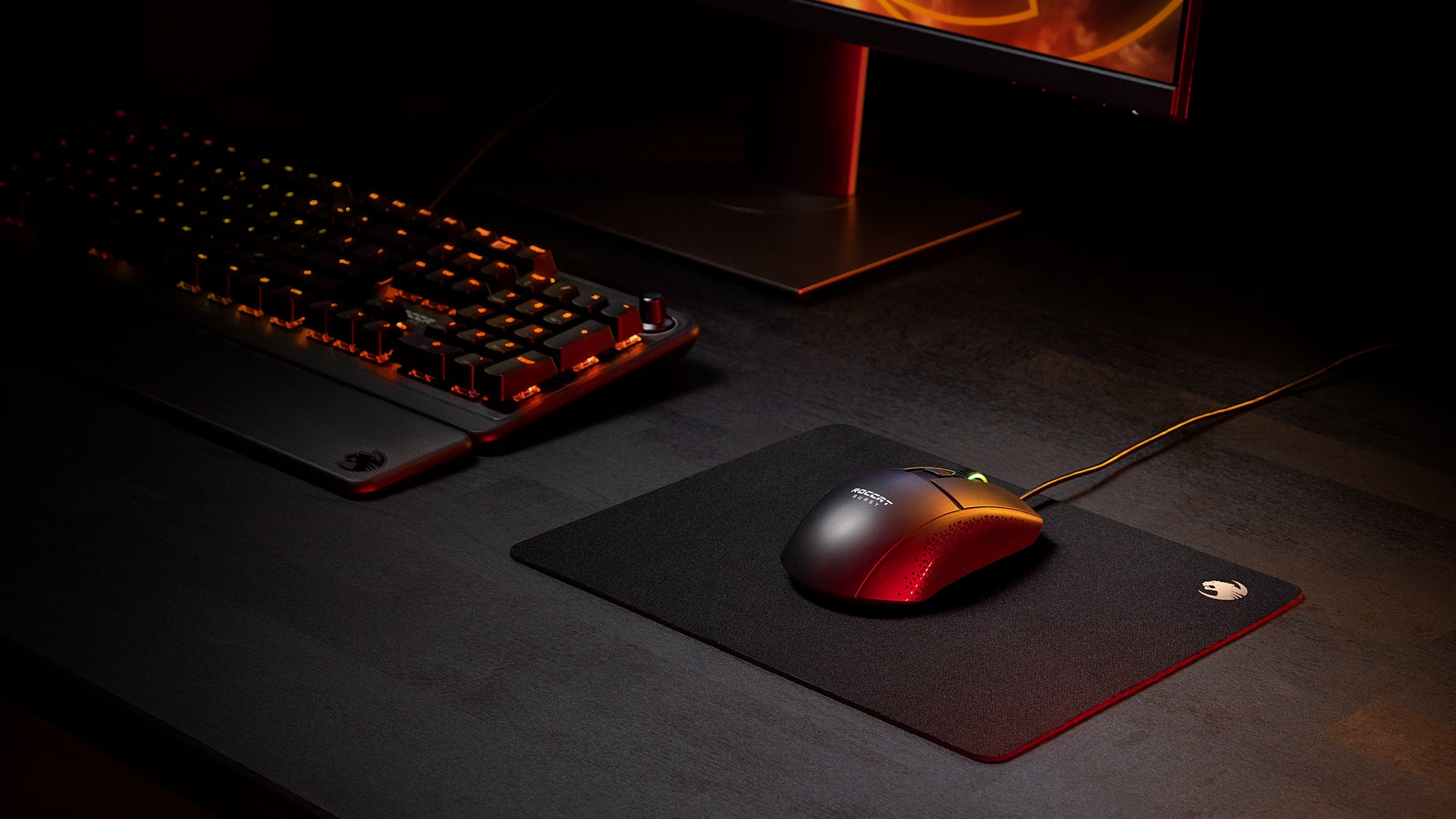 ROCCAT Sense Core SQ – Gaming-Mauspad – 75 × 75 mm, Tuch, Schwarz