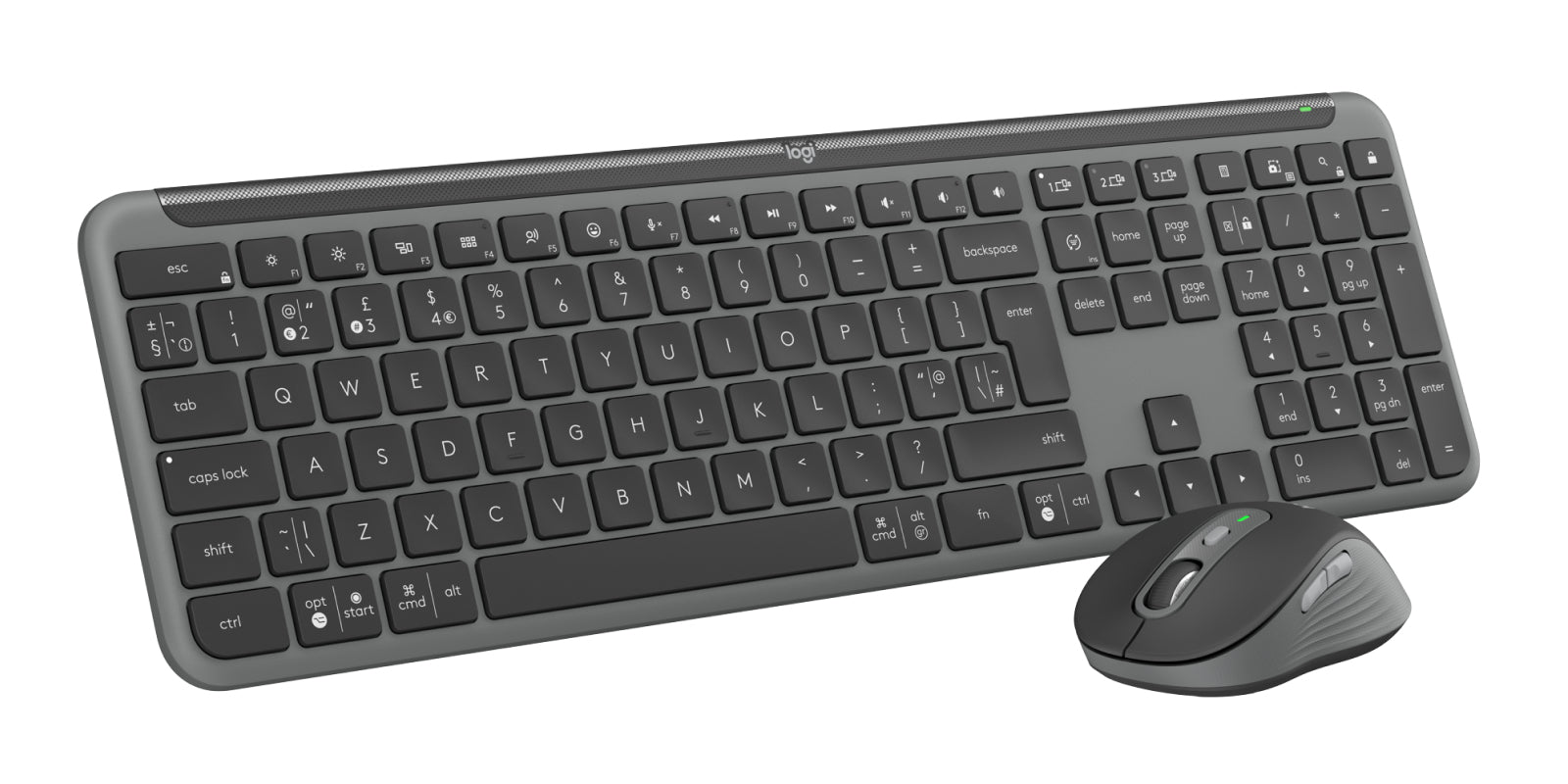 Logitech SGN Slim Combo MK950 Business – Tastatur, UK-Layout (EN), Grau