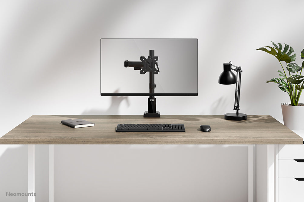 Neomounts DS60-600BL1 Monitorarm – NERO Single, Quick-Fix, Tischklemme