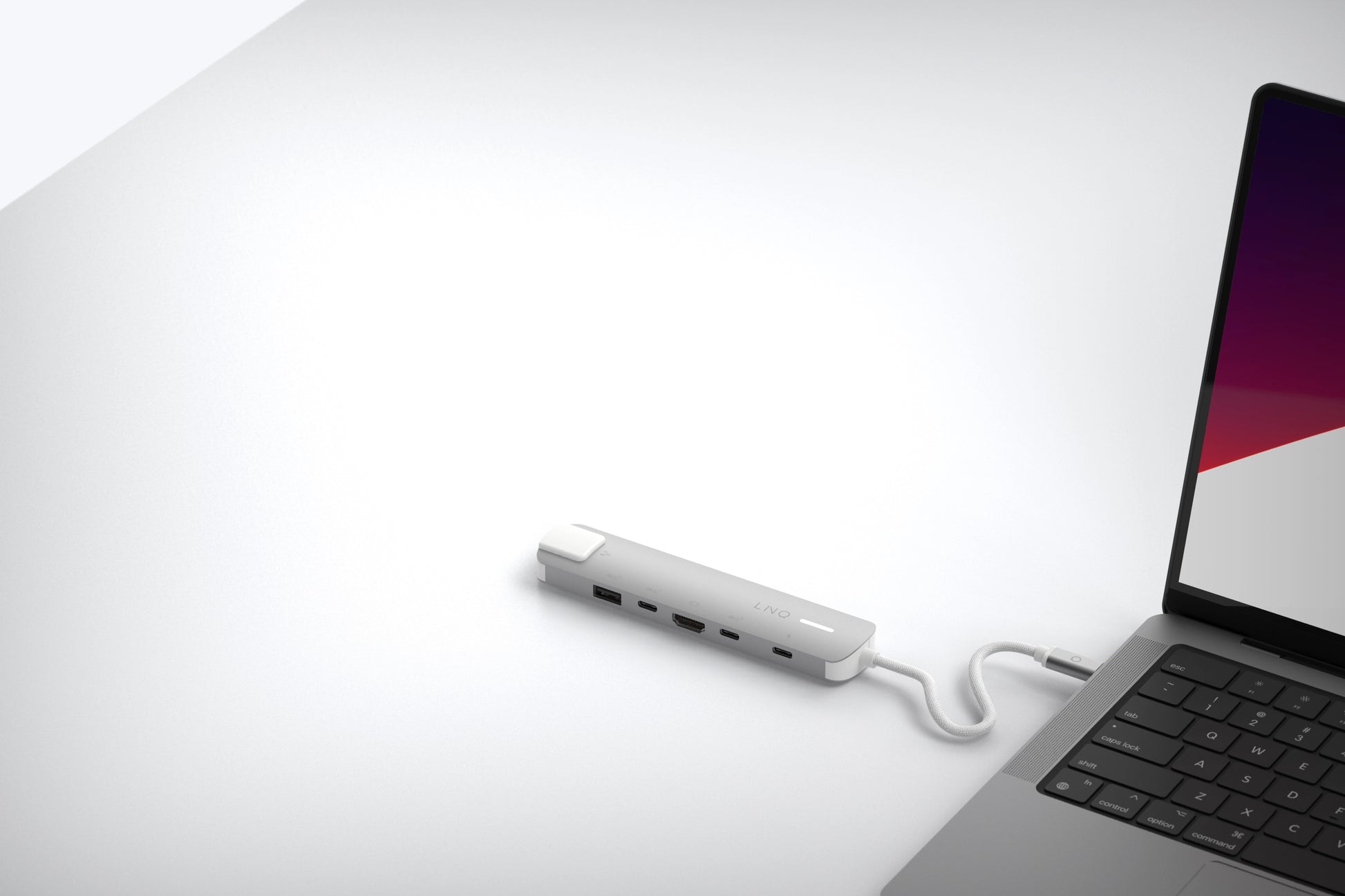 LINQ ProConnect 6in1 Multiport-Adapter – USB-C, 1× HDMI, 1× USB-A, 140 W PD, 2,5GbE