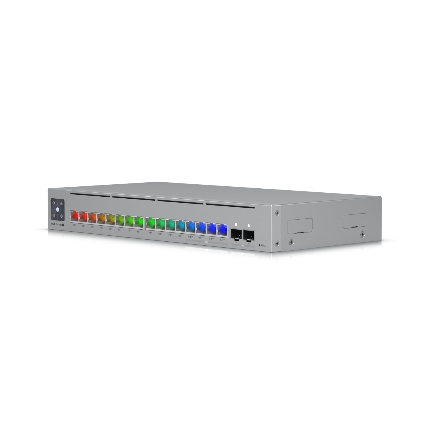 Ubiquiti Pro Max 16 PoE – Managed Switch – 12×GbE, 4×2.5G, 2×SFP+, L3, PoE++ 180 W, 19" Rack