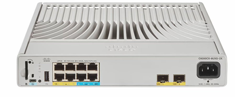 Cisco C9200CX-8UXG-2X-A – Managed Switch – 8×10G, 2×SFP+, L2/L3, PoE, 1U