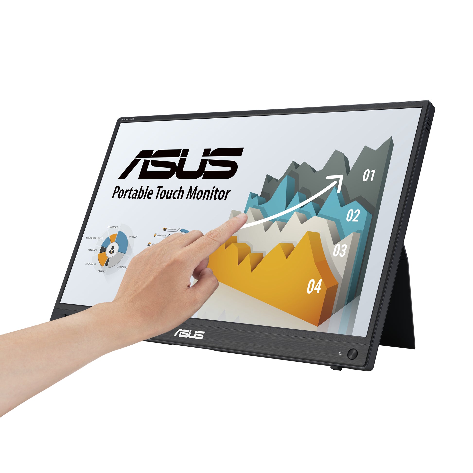 ASUS ZenScreen MB16AHT – Portabler Monitor, 15,6" 1920 × 1080 (Full HD), Touch, Schwarz