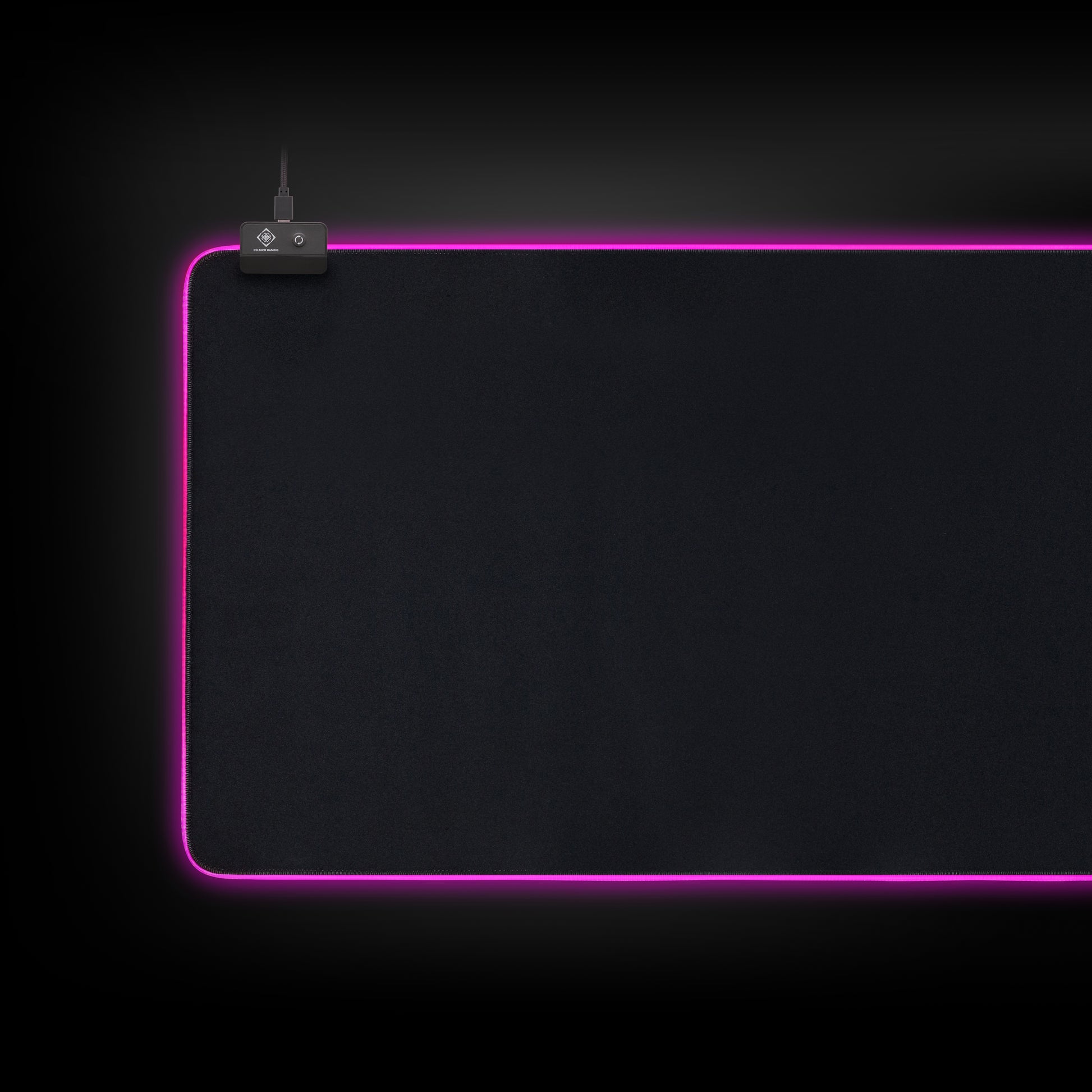 Deltaco Gaming DMP310 – Gaming-Mauspad – 900 × 360 mm, RGB, Stoff, Gummi, Schwarz