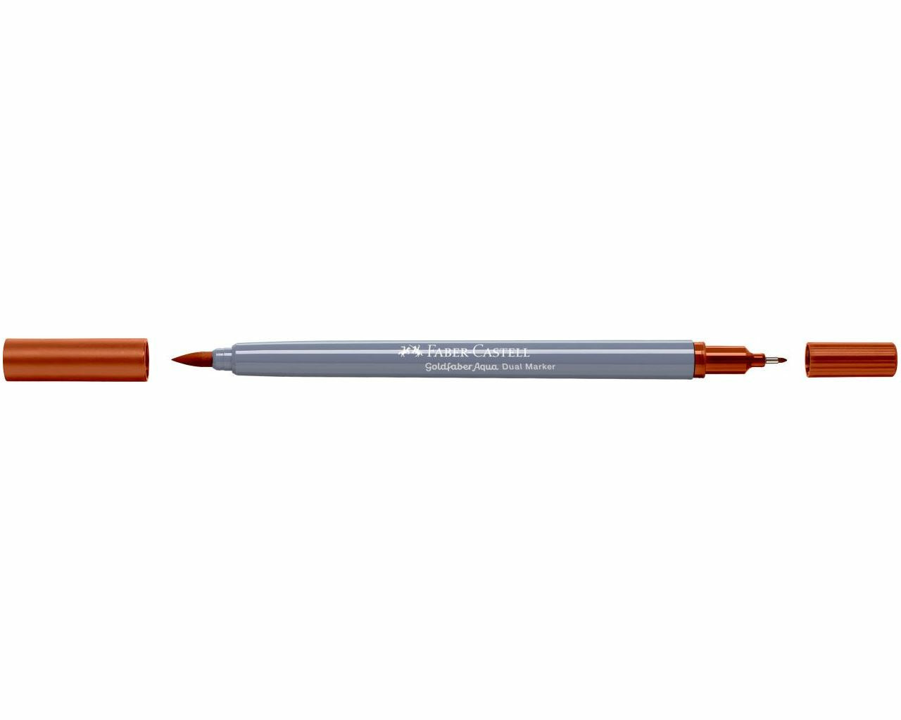 Faber-Castell Brush Pen Goldfaber Aqua – Feinspitze 0,6 mm, Pinselspitze – burnt ochre – wasservermalbar
