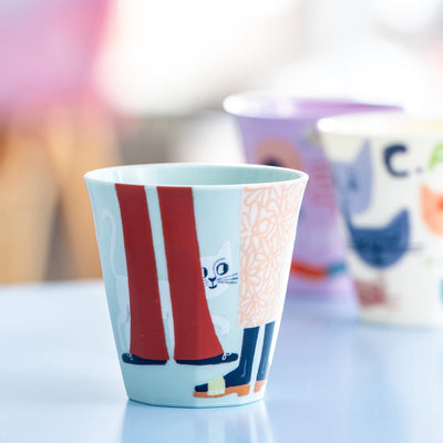 Koziol Becher M Purrs – 300 ml, Ø 8,9 cm, Kunststoff (biozirkulär), spülmaschinenfest, mikrowellengeeignet