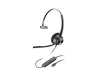Poly EncorePro 310 Office-Headset – On-Ear, Mono, USB-C Kabel, Schwarz