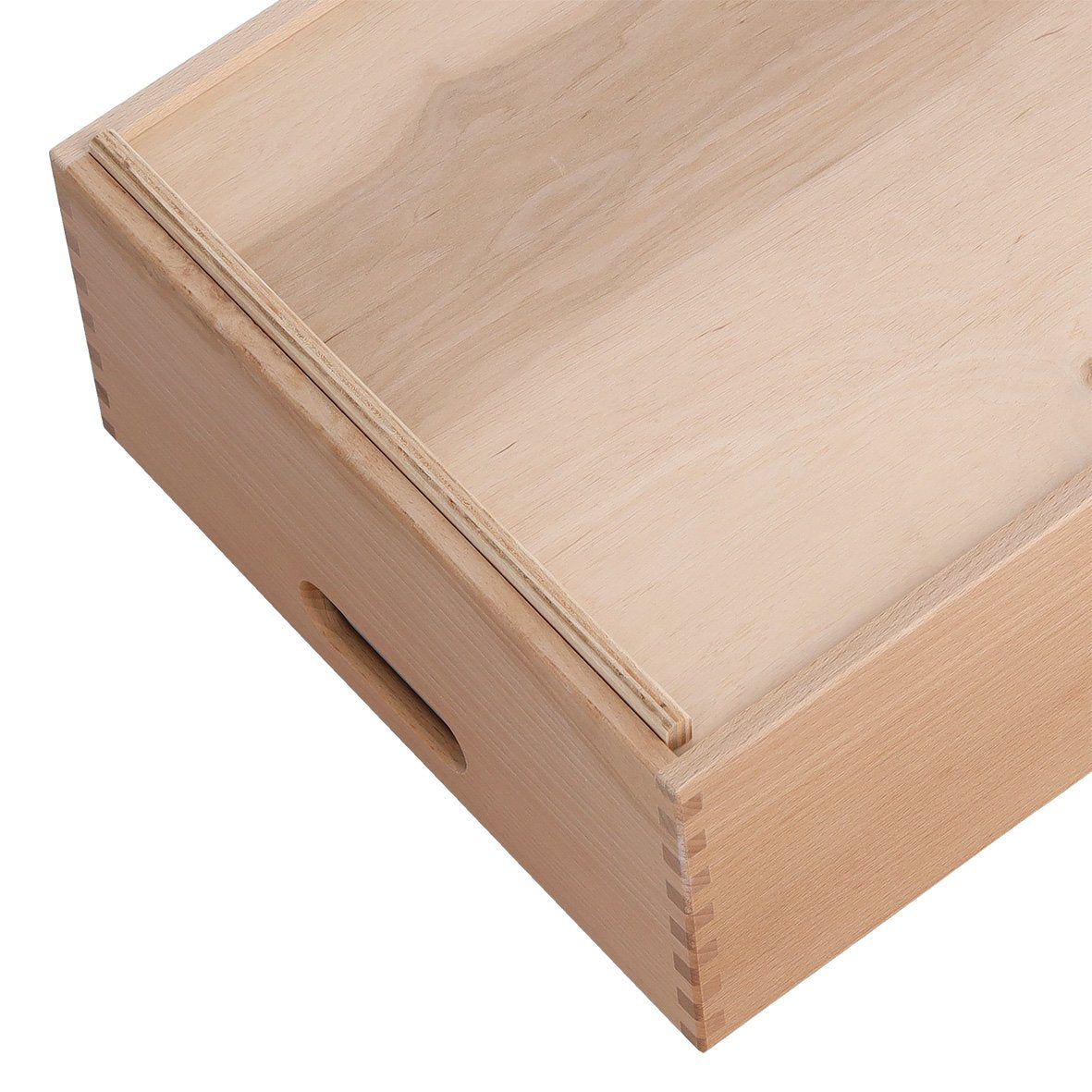 Zeller Present Aufbewahrungsbox (ohne Deckel) – Buche – Natur – stapelbar, mit Griff – 300 × 150 × 400 mm