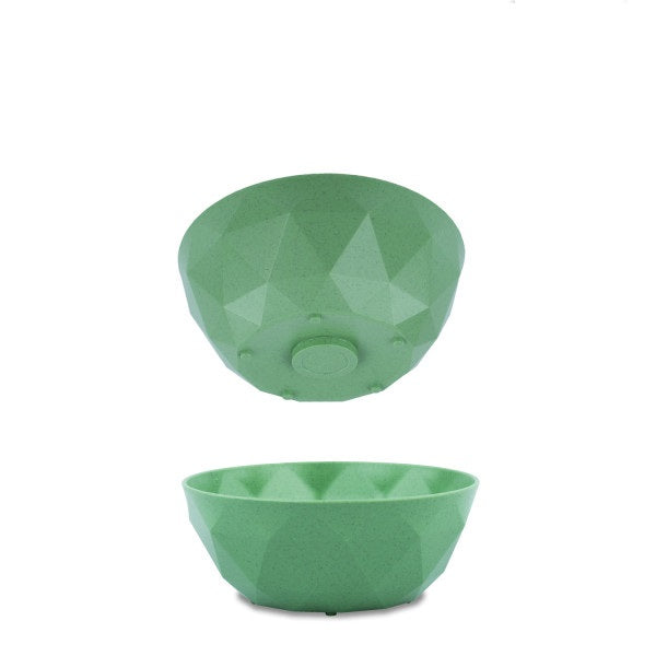 Silwy Suppenschüssel – 2er Set, 500 ml, Ø 16 cm, H 6,3 cm, Kunststoff, Grün, stapelbar