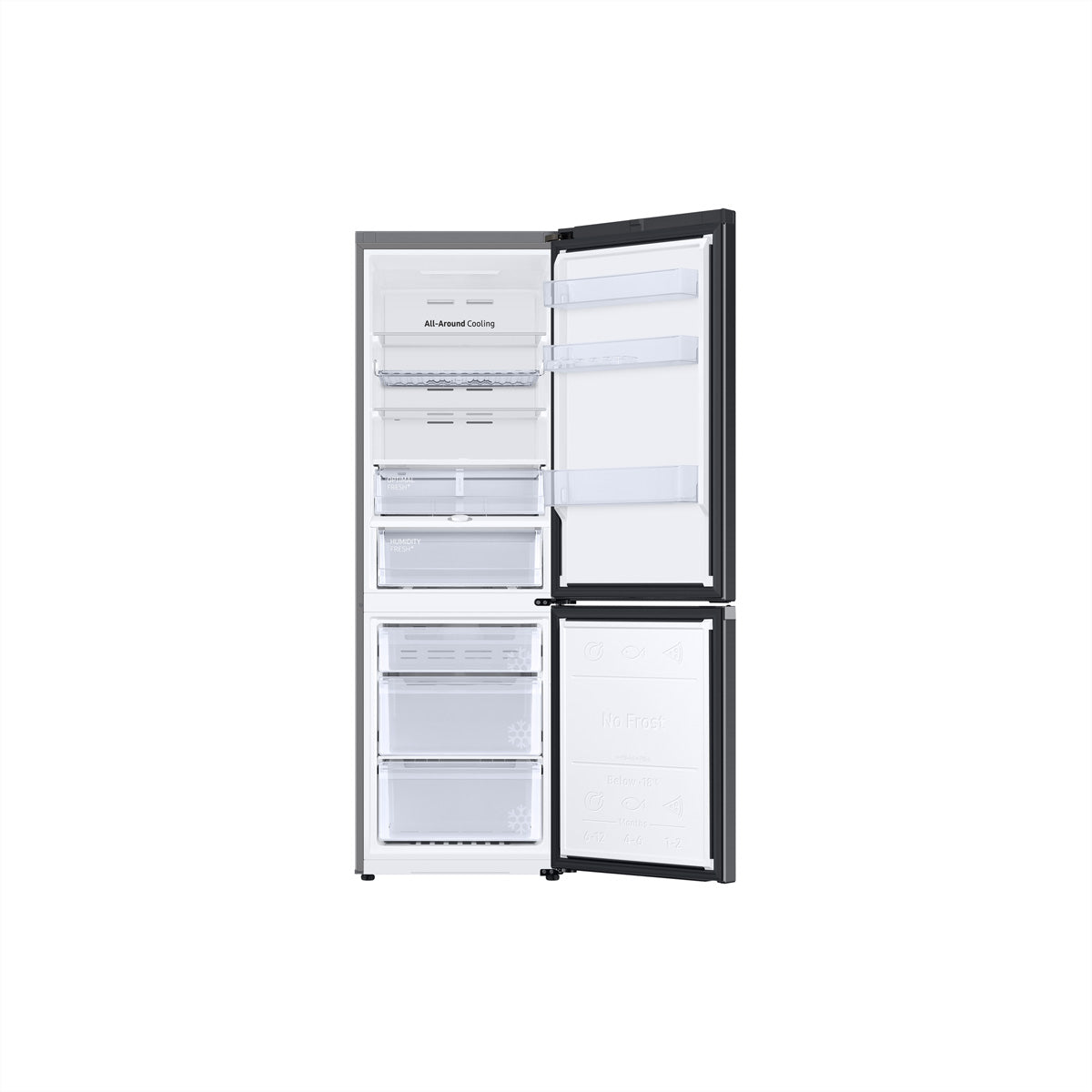 Samsung Kühl-Gefrierkombination RB7300 – 344 l, Energieeffizienzklasse B, 35 dB, Silber