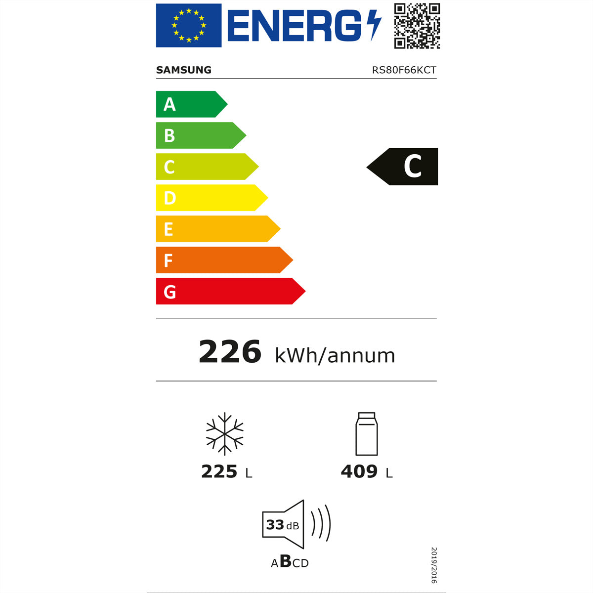Samsung Food-Center RS5000 FC – 634 l, 230 V, Kompressor, Energieeffizienzklasse C