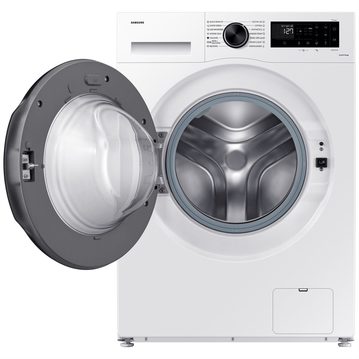 Samsung Waschmaschine Frontlader, WW5000, 60 × 60 × 85 cm, Metall, Weiss, 11 kg, 1400 U/min, AI EcoBubble