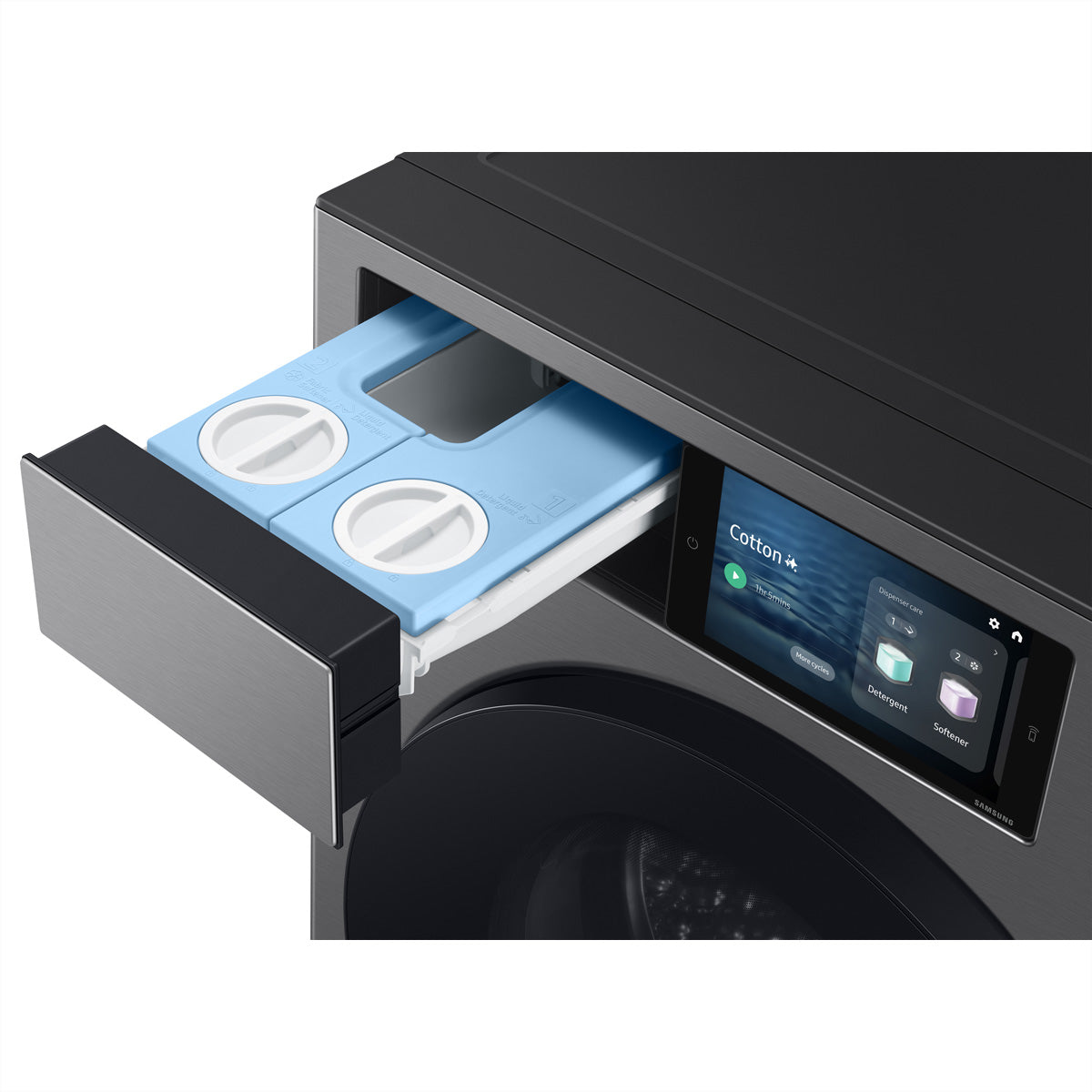 Samsung Waschmaschine Frontlader, WF90H09C4ST5, 9 kg, Schwarz, Energieklasse A