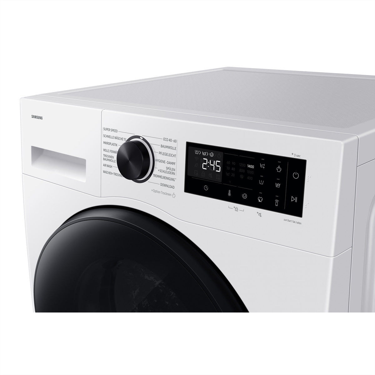 Samsung Waschtrockner WD5000 – 9 kg Waschen, 6 kg Trocknen, Invertermotor, 1'400 U/min – Weiss