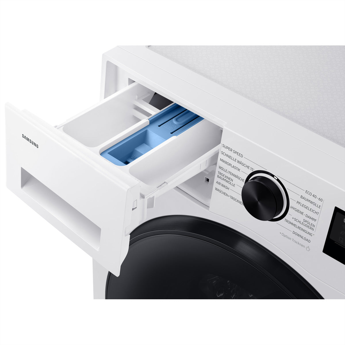 Samsung Waschtrockner WD5000 – 9 kg Waschen, 6 kg Trocknen, Invertermotor, 1'400 U/min – Weiss