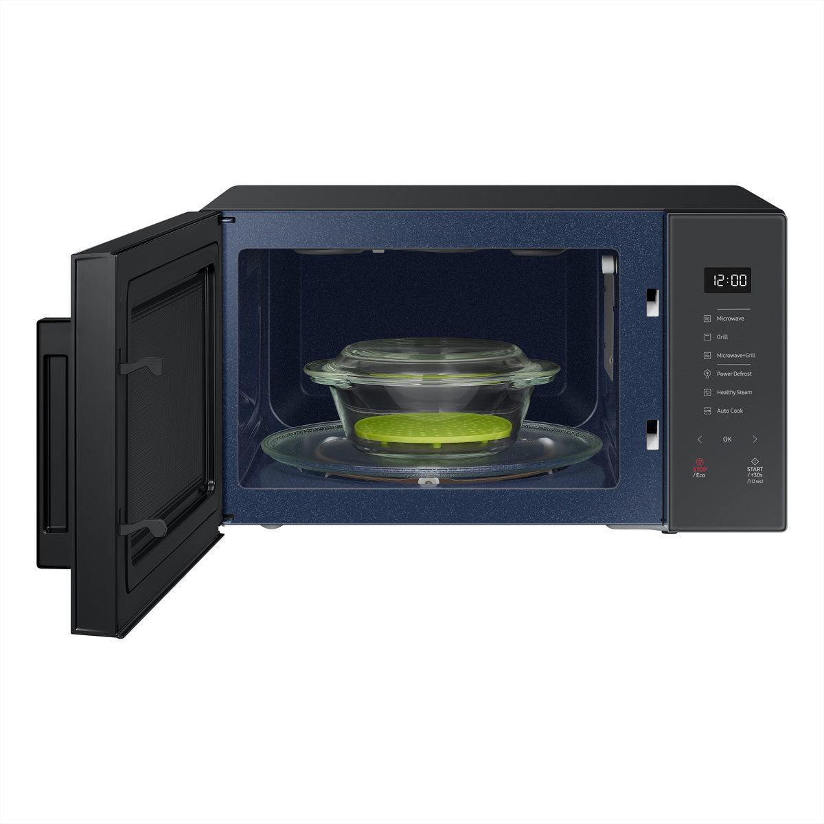 Samsung Grillmikrowelle MG30T5068UC – 30 l, Grill & Keramikboden, 900 W – Grau