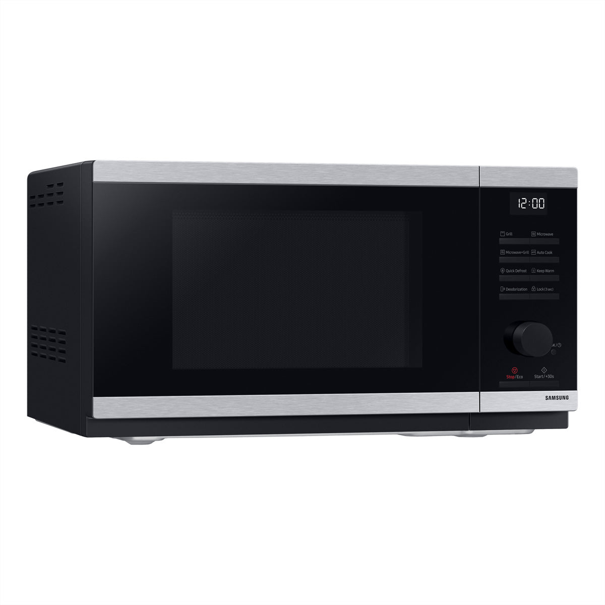 Samsung Grill-Mikrowelle MW4000D – 23 l, Keramikboden, 800 W – Schwarz/Edelstahl
