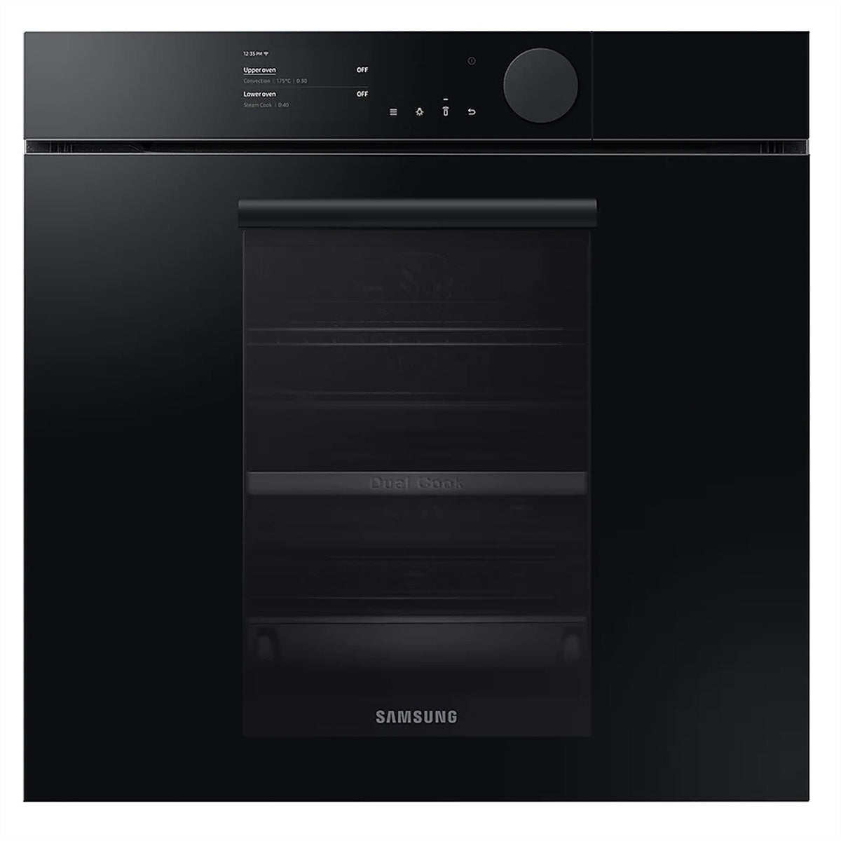Samsung Einbau-Ofen NV8000 – 75 l, Dual Cook Steam & Pyrolyse – Onyx Schwarz