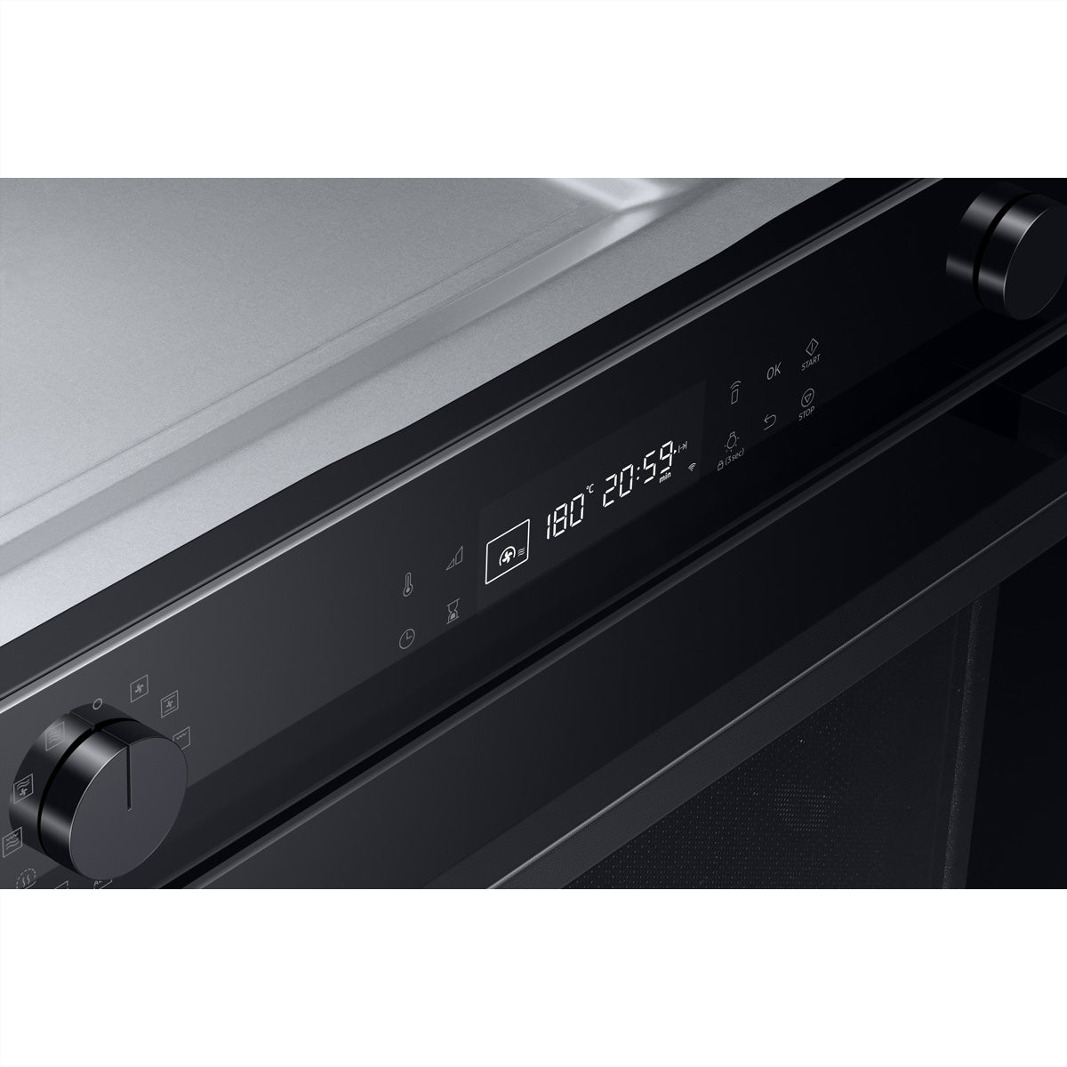 Samsung Einbau-Mikrowelle NQ5B4553F – 50 l, Grill & Heissluft, 800 W – Schwarz