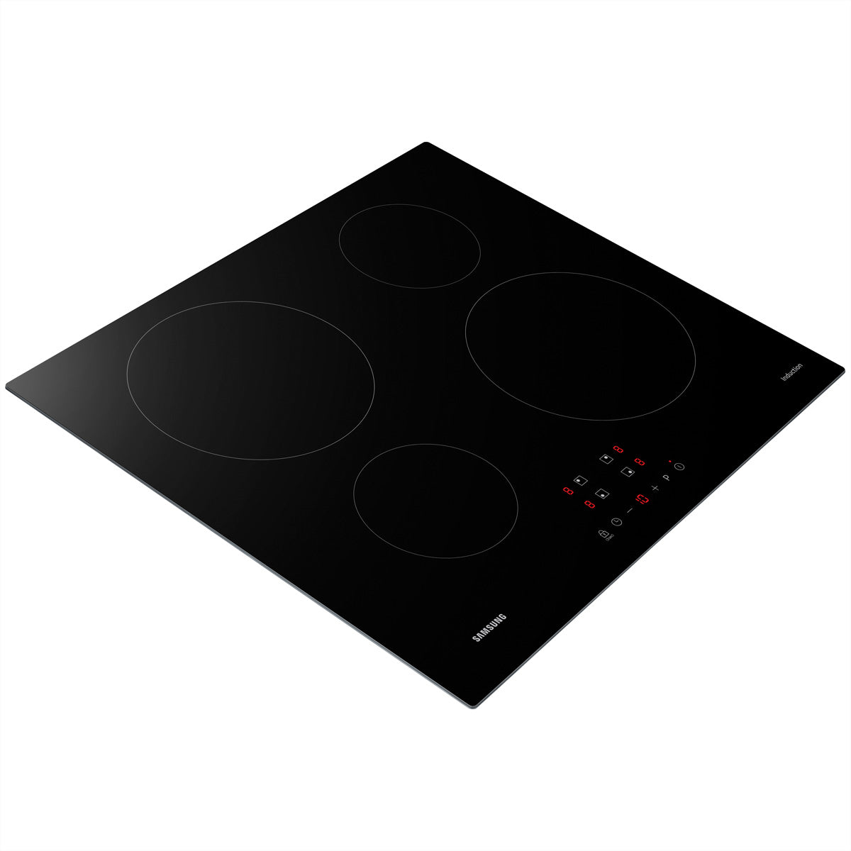Samsung Einbau-Induktionskochfeld – 59 cm, 4 Kochzonen (2×Ø14 cm, 2×Ø22 cm), 7 kW – Schwarz