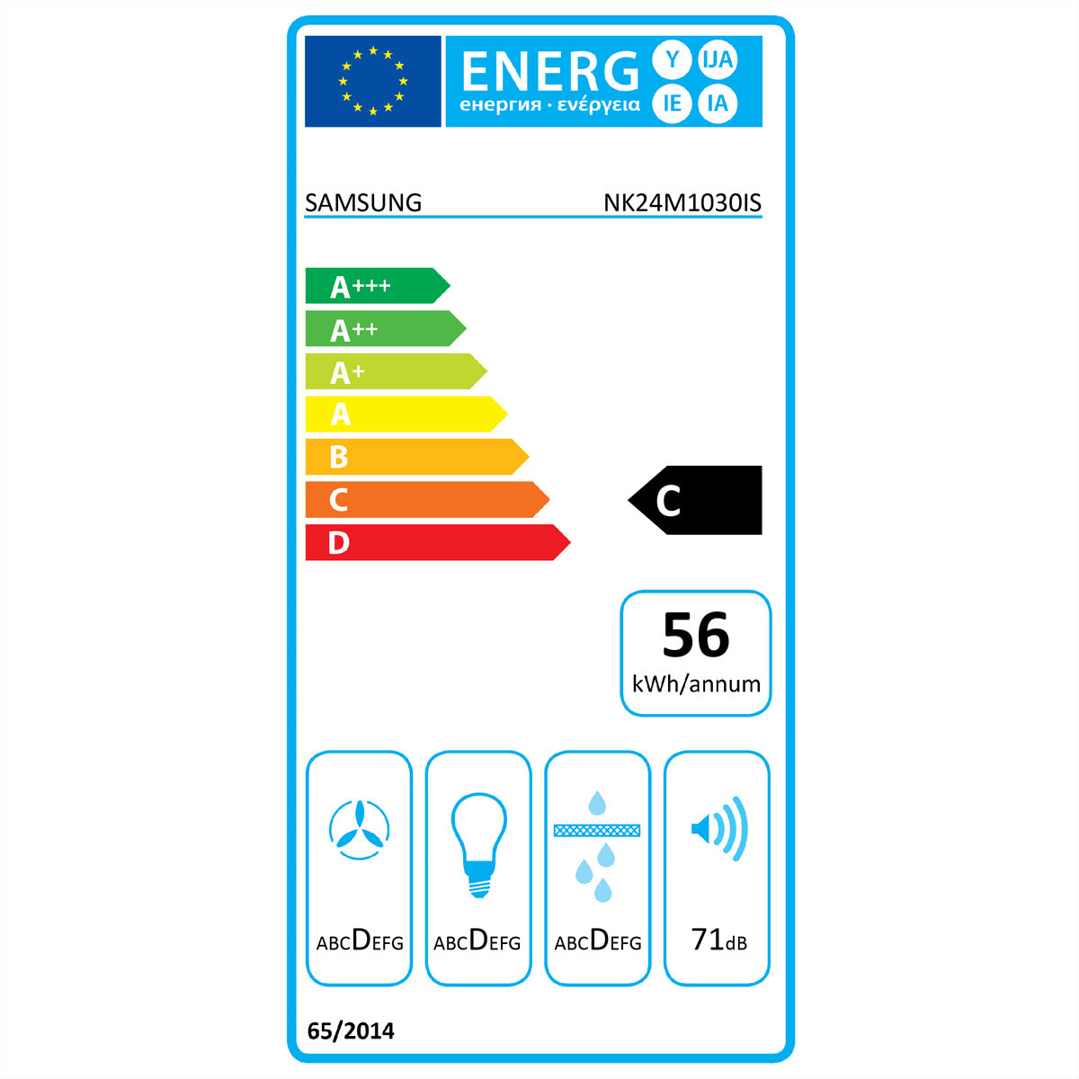 Samsung Dunstabzugshaube NK24M1030IS/UR – 60 cm, 392 m³/h, 3 Stufen – Edelstahl