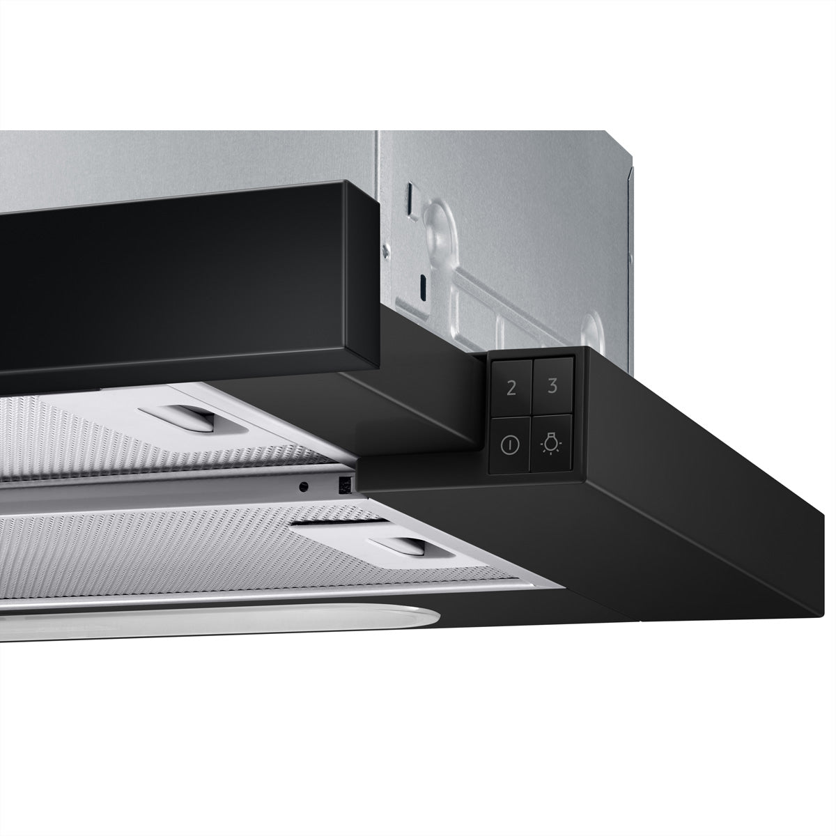 Samsung Dunstabzugshaube NK24M1030IB/UR – 60 cm, 392 m³/h, Energieeffizienzklasse C – schwarz/edelstahl