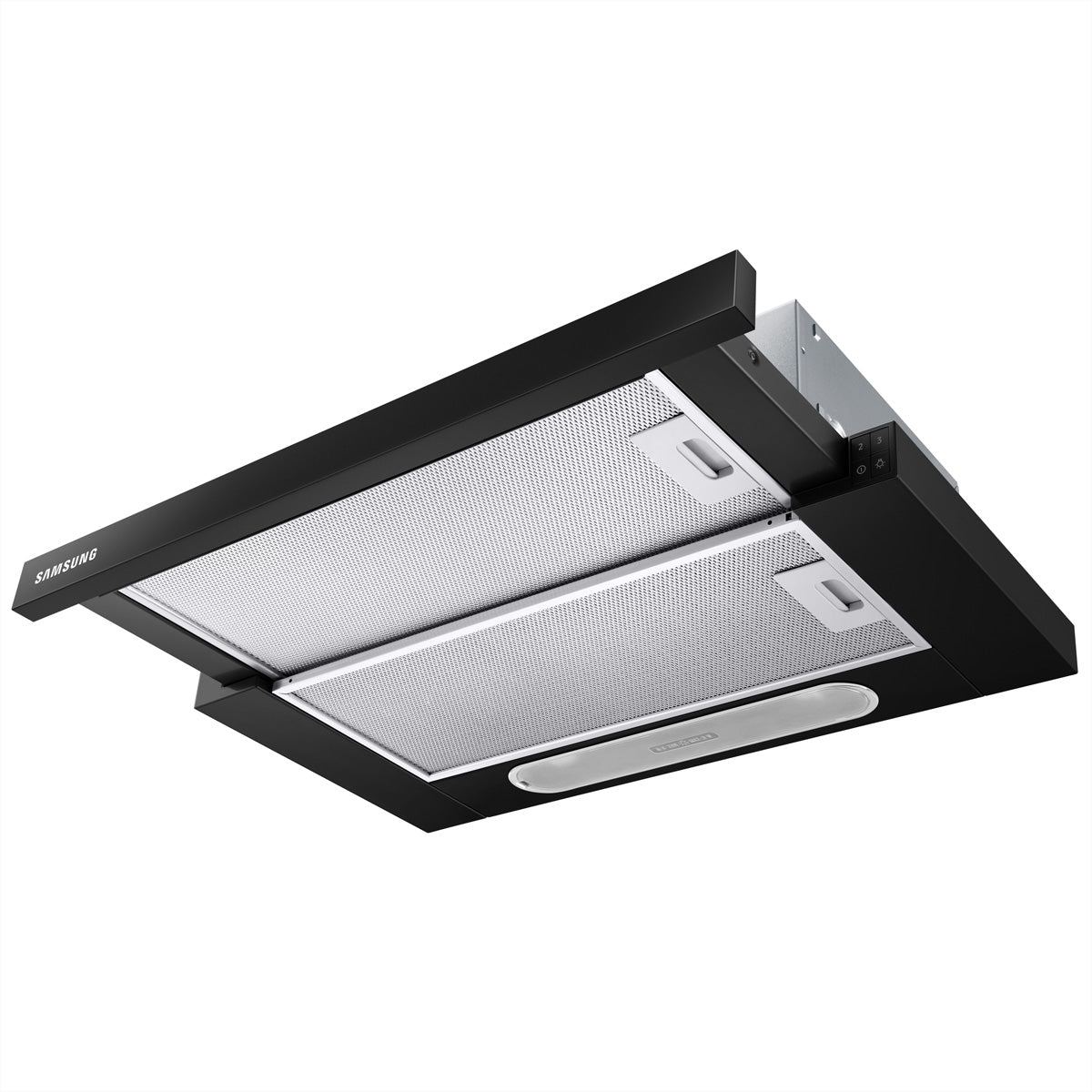 Samsung Dunstabzugshaube NK24M1030IB/UR – 60 cm, 392 m³/h, Energieeffizienzklasse C – schwarz/edelstahl