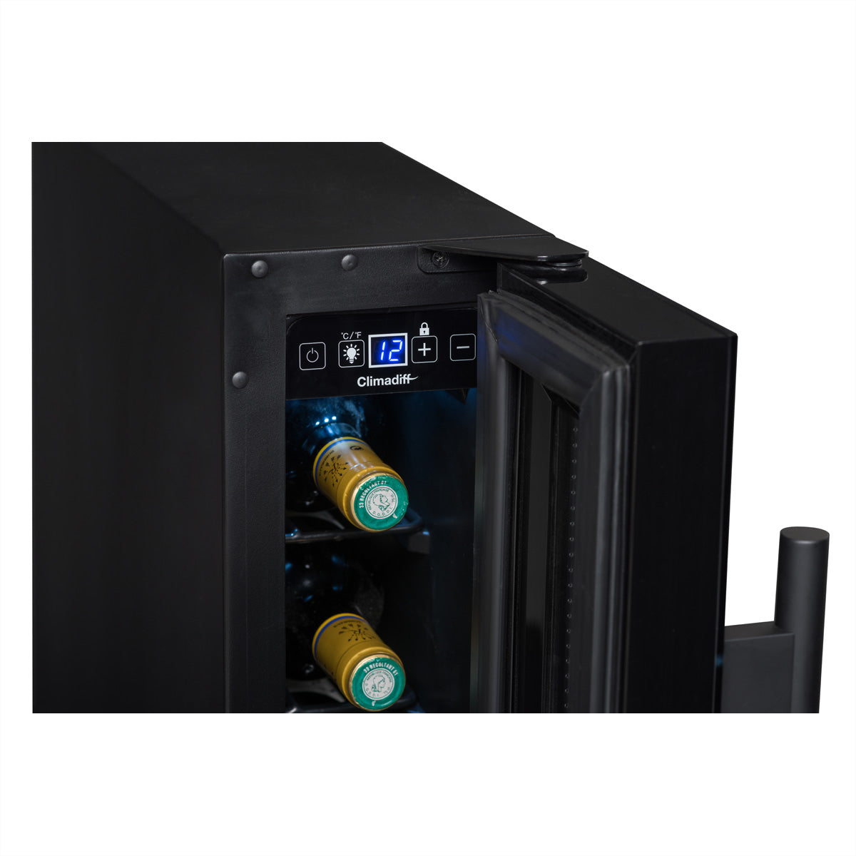 Climadiff Weinkühlschrank CBU7S1B – 18 l, 240 V, Energieeffizienzklasse G, 44 dB