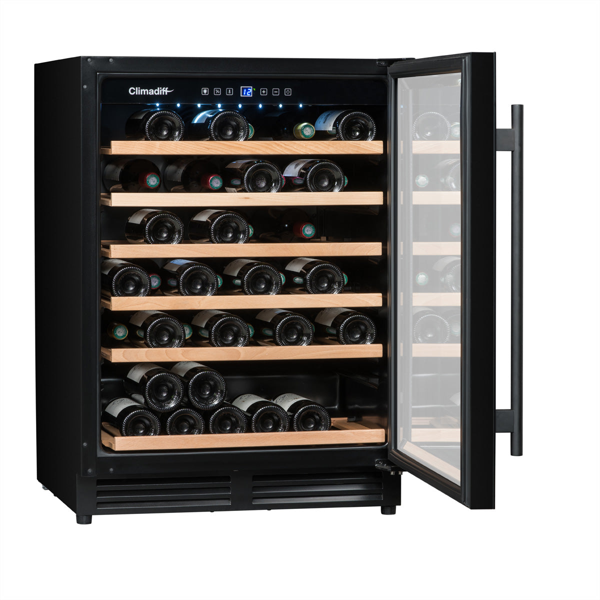 Climadiff Weinkühlschrank CBU51S2B – 143 l, 240 V, Kompressor, Energieeffizienzklasse F