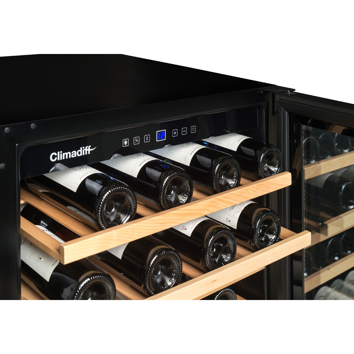 Climadiff Weinkühlschrank CBU51S2B – 143 l, 240 V, Kompressor, Energieeffizienzklasse F
