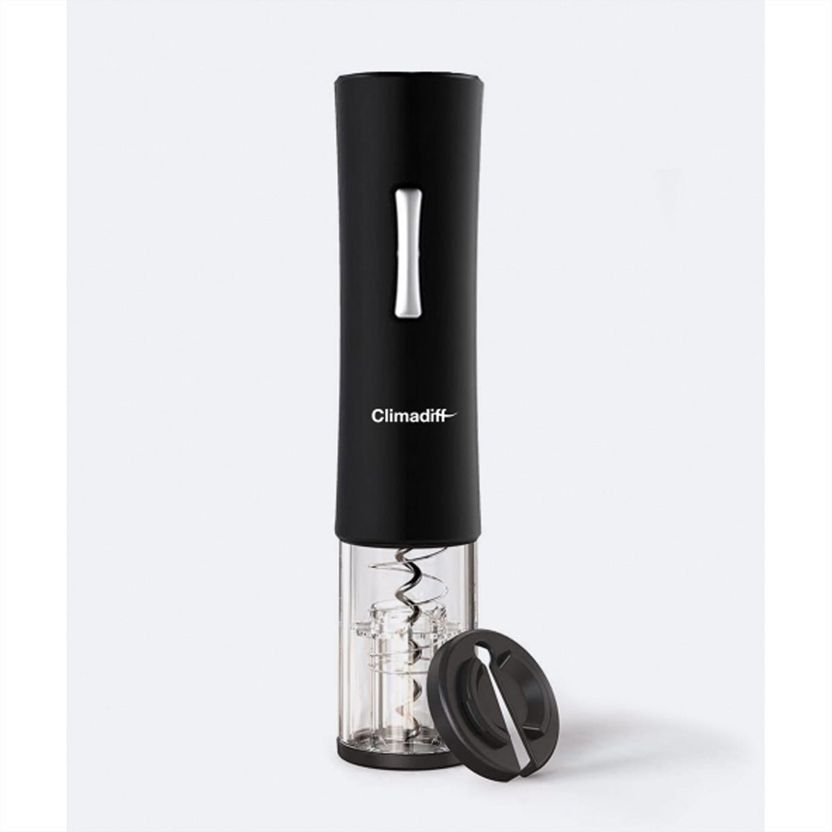 Climadiff Elektrischer Korkenzieher TB5020CL – 5 × 5 × 23,5 cm, Schwarz, Batteriebetrieben (4 × AA)
