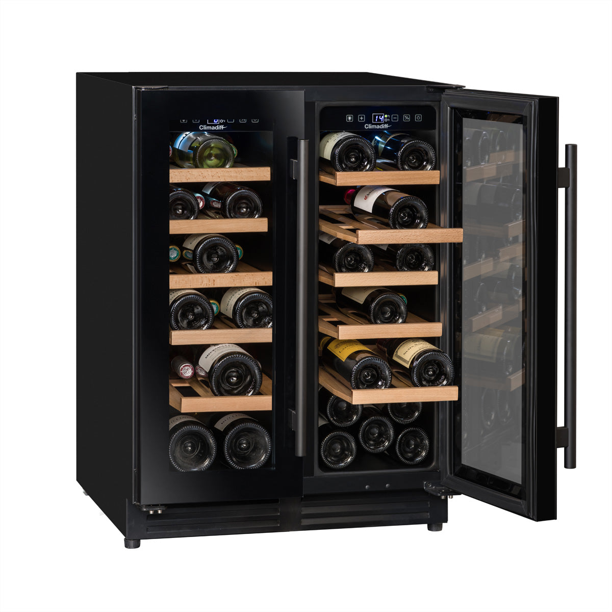 Climadiff Weinkühlschrank CBU40D1B – 120 l, 240 V, Kompressor, Energieeffizienzklasse F