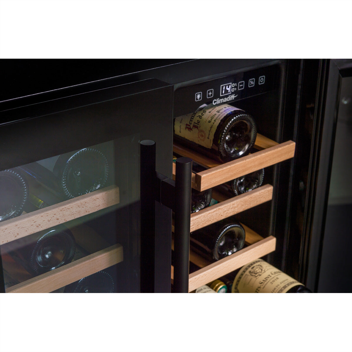 Climadiff Weinkühlschrank CBU40D1B – 120 l, 240 V, Kompressor, Energieeffizienzklasse F