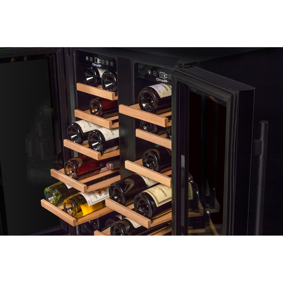 Climadiff Weinkühlschrank CBU40D1B – 120 l, 240 V, Kompressor, Energieeffizienzklasse F