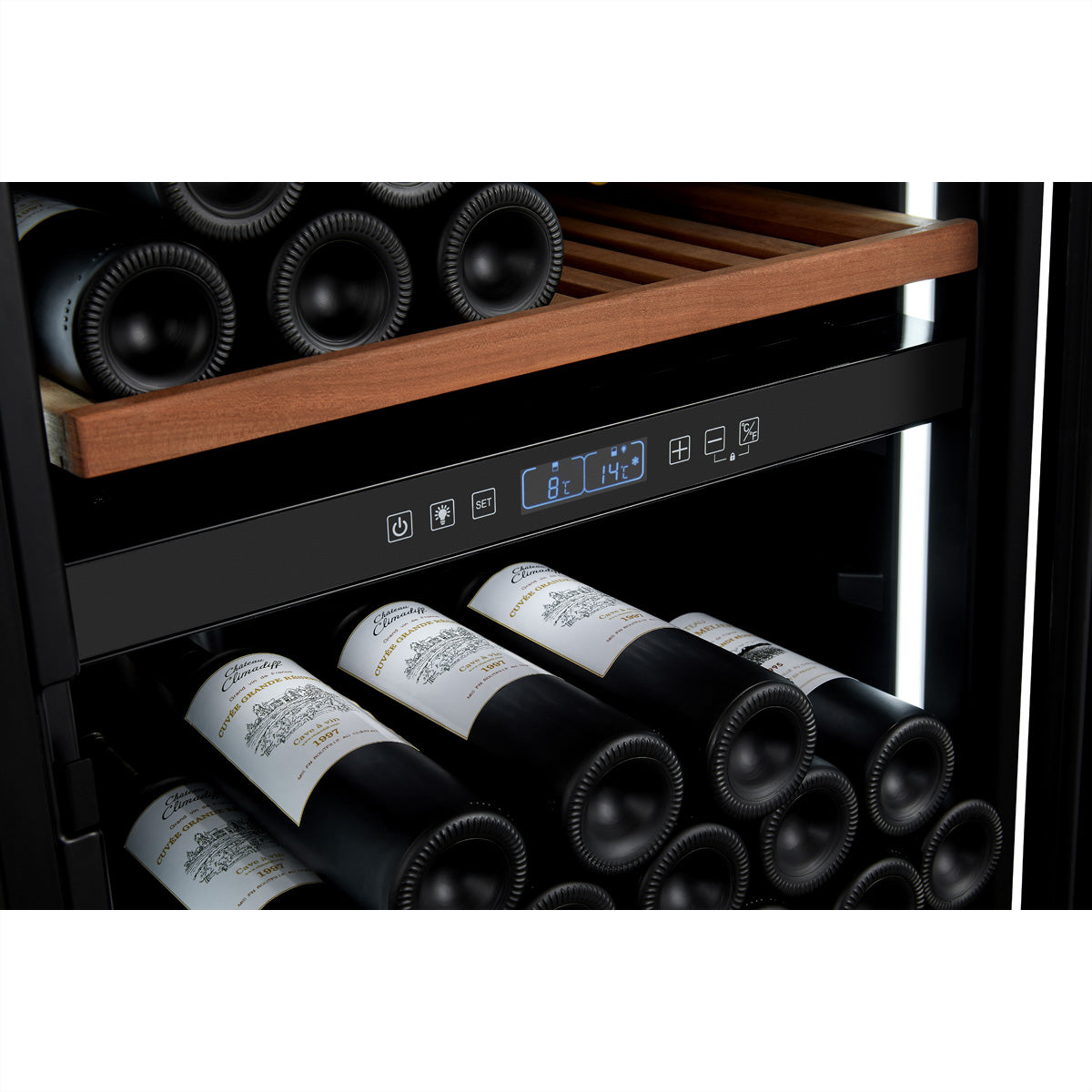Climadiff Weinkühlschrank MILLESIME190DB – 380 l, 240 V, Kompressor, Energieeffizienzklasse F