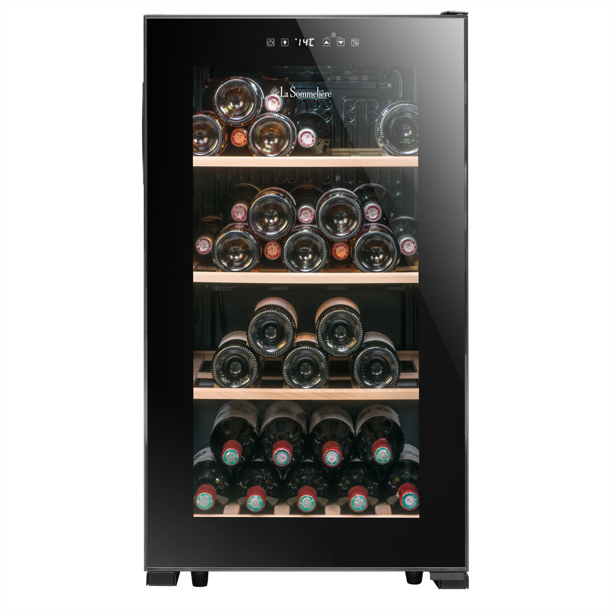 La Sommelière Weinkühlschrank LS52BLACK – 128 l, 220/240 V, Kompressor, Energieeffizienzklasse F