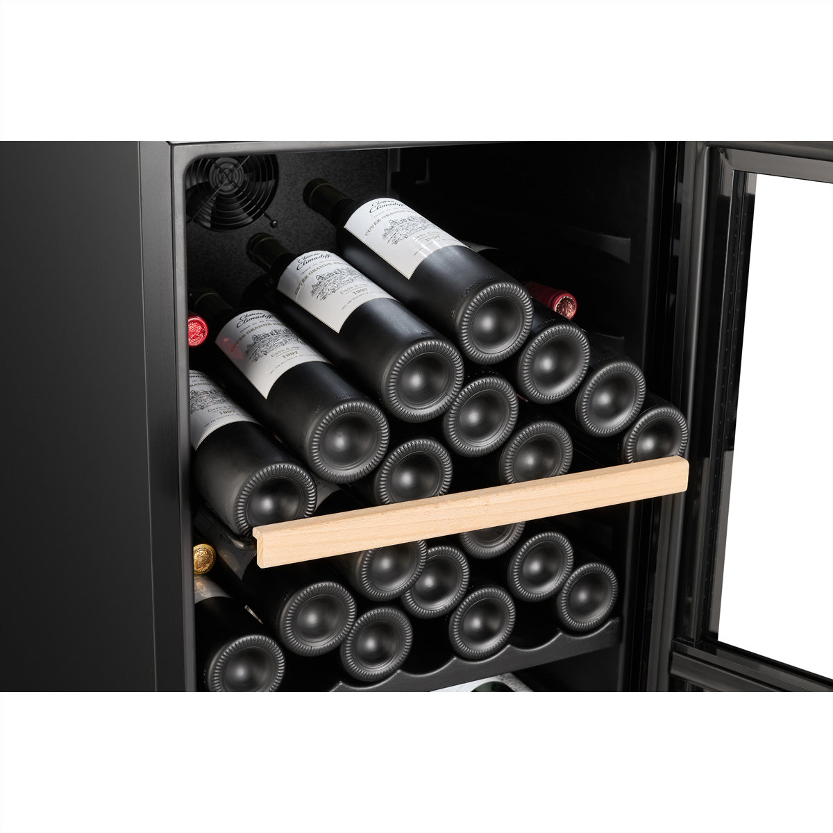 Climadiff Weinkühlschrank CEPAGE108DZ – 108 Flaschen, Energieeffizienzklasse G, 38 dB, Schwarz