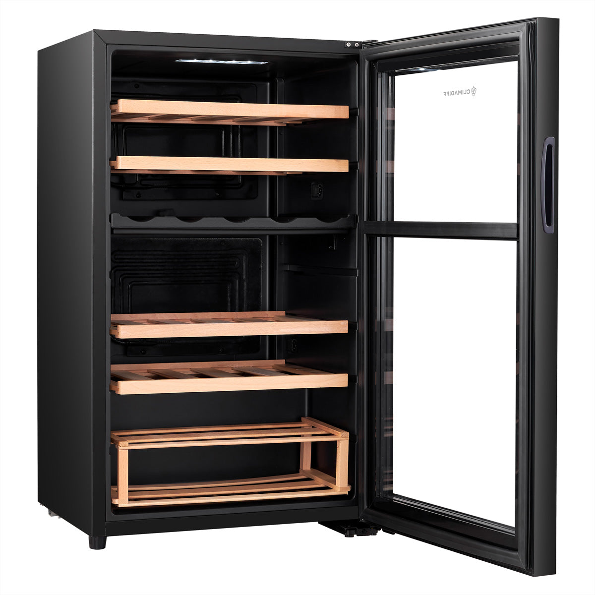 Climadiff Weinschrank CEPAGE33DZ – 33 Flaschen, Energieeffizienzklasse G, 36 dB, Schwarz