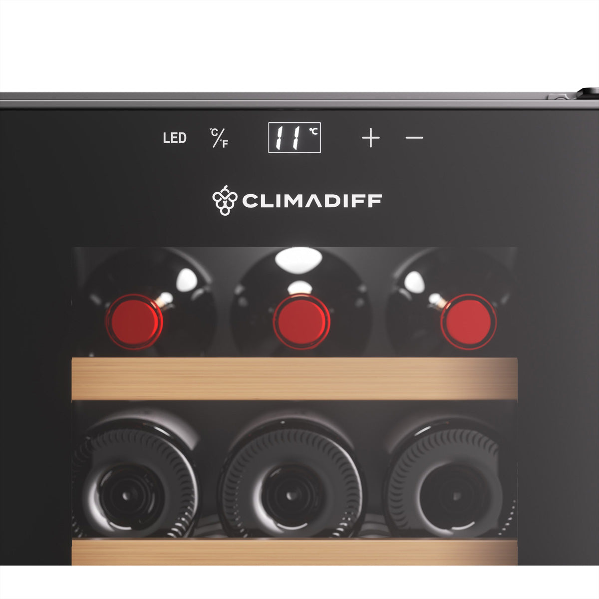 Climadiff Weinkühlschrank CUVEE18 – 50 l, 220/240 V, Energieeffizienzklasse E, 22 dB
