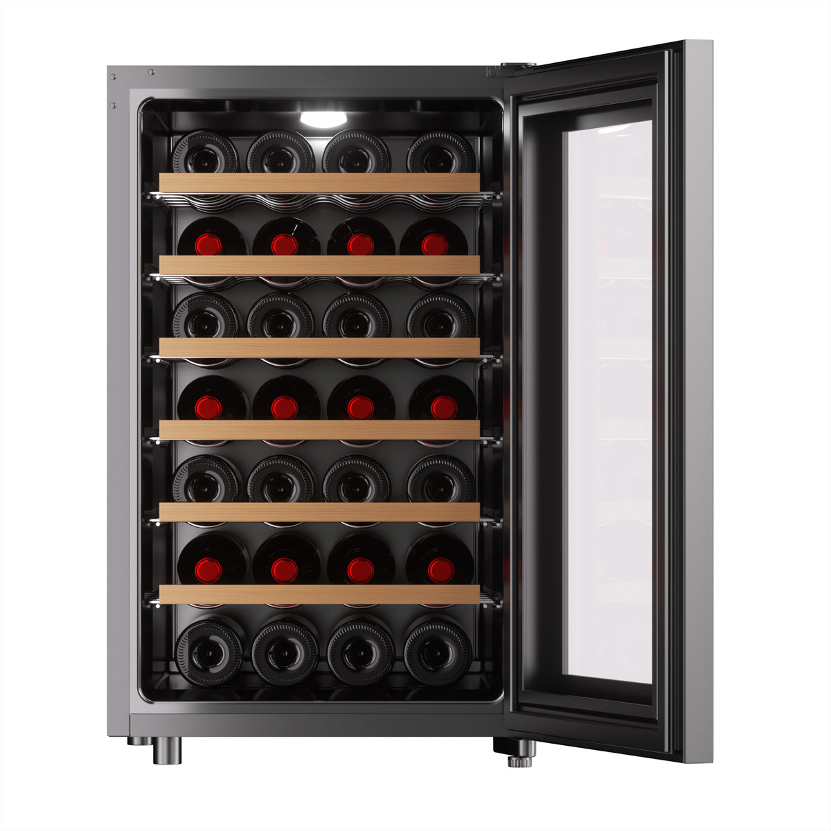 Climadiff Weinschrank CUVEE28 – 28 Flaschen, Energieeffizienzklasse E, 22 dB, Schwarz