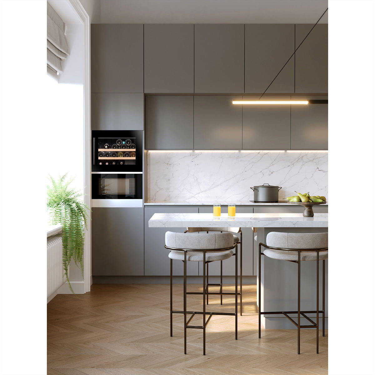 Climadiff Weinkühlschrank CBI28S2B – 28 Flaschen, 240 V, Energieeffizienzklasse F, 38 dB