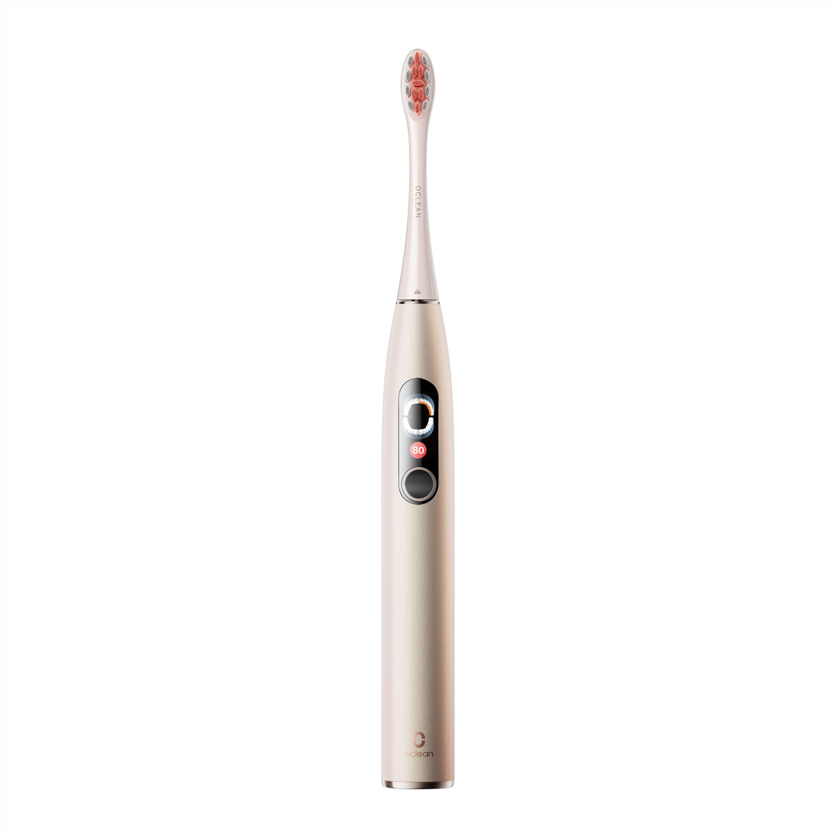 Oclean Schallzahnbürste X Pro Digital – Akku, Bluetooth, App-Unterstützung – 2 Bürstenköpfe – Gold