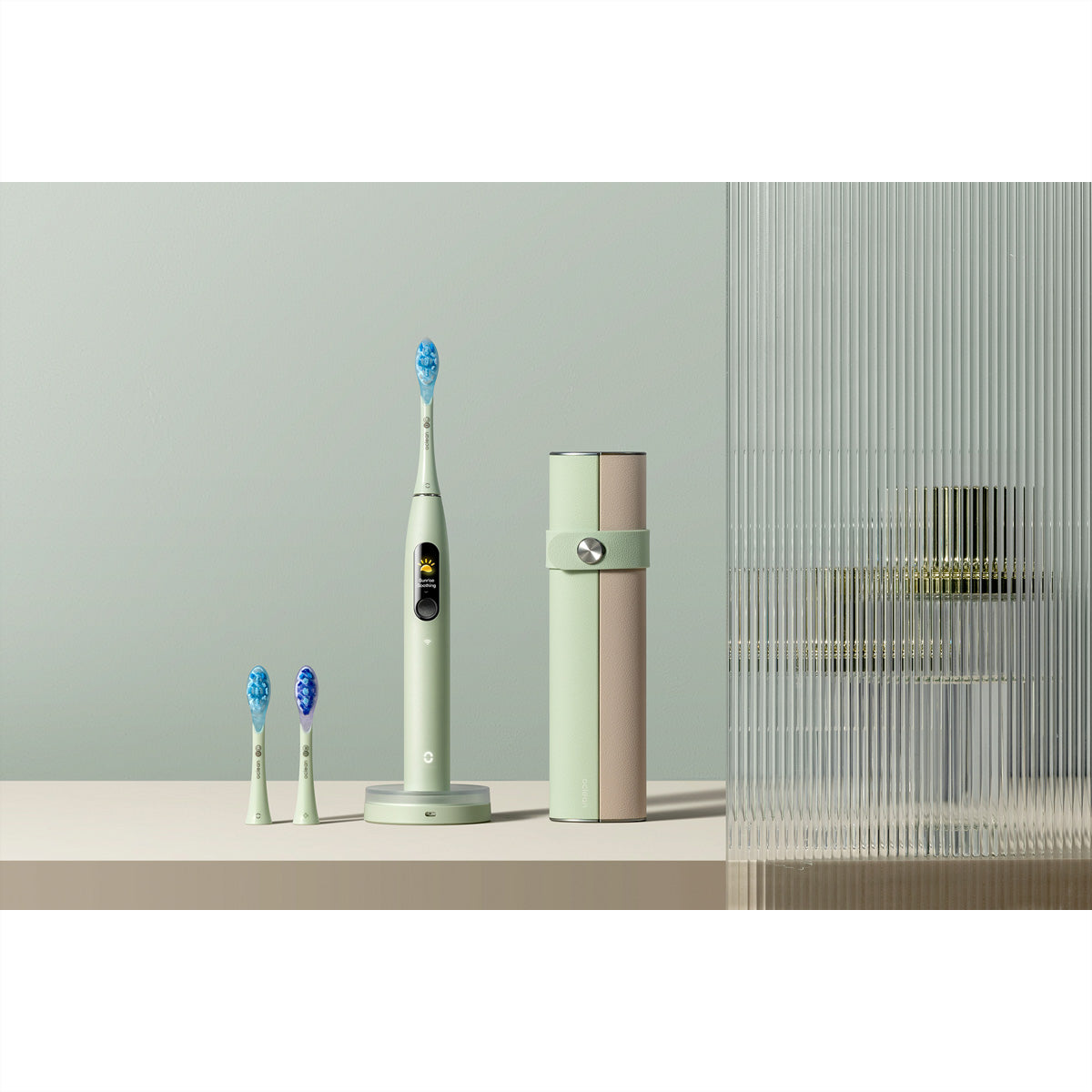 Oclean Elektrische Zahnbürste X Ultra S – Schall – 3 Bürstenköpfe – Grün