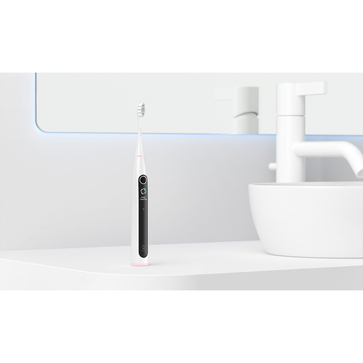 Oclean Schallzahnbürste X Lite – Bis zu 40 Tage Akkulaufzeit, IPX7 – Weiss-Grau