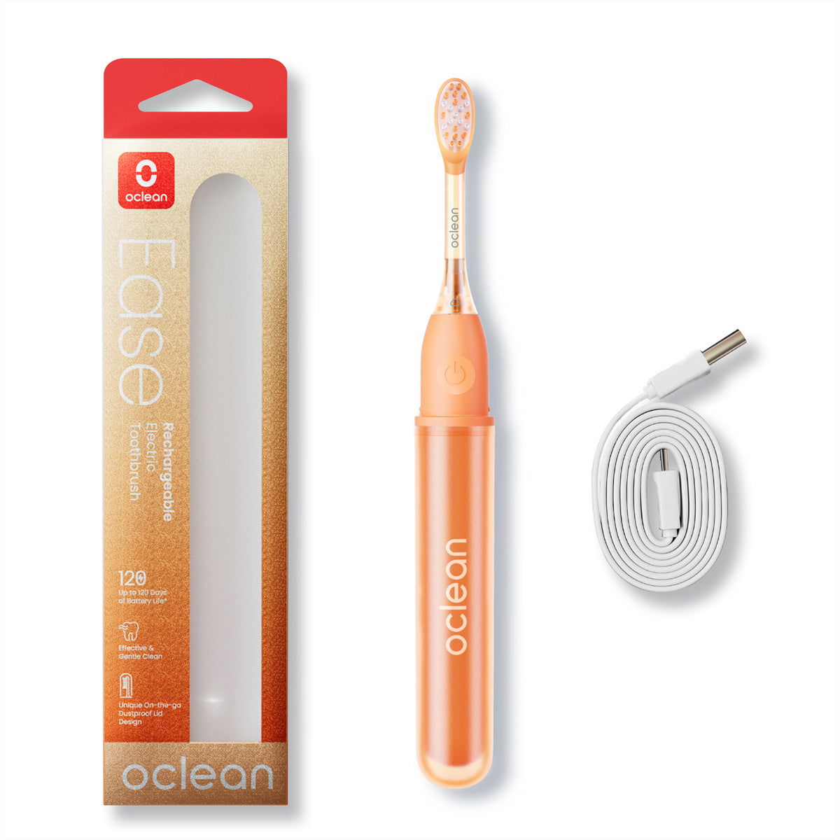Oclean Schallzahnbürste Ease – 2 Modi, IPX7 – Orange