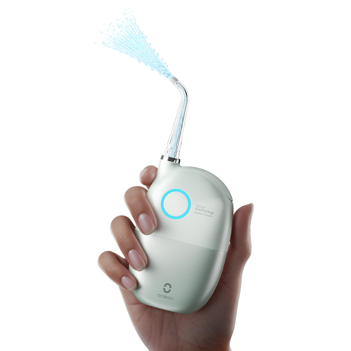 Oclean Kabellose Munddusche A10 – IPX7 wasserdicht, Akku – 45 ml, 2 Düsen – Grün
