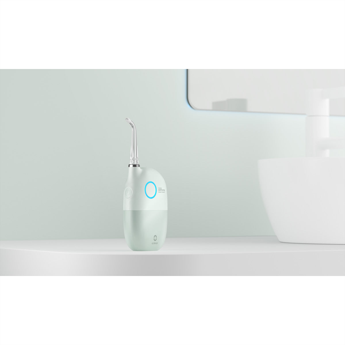Oclean Kabellose Munddusche A10 – IPX7 wasserdicht, Akku – 45 ml, 2 Düsen – Grün